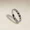 Crystal Ridged Ring in Silver