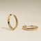 Ridged Hoops in Gold