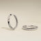 Ridged Hoops in Silver