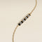 Crystal Ridged Bar Pendant Bracelet in Gold