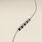 Crystal Ridged Bar Pendant Bracelet in Silver