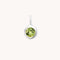Birthstone Charms - Peridot Affirmation Charm 9k White Gold - Welding Charm - Astrid &amp; Miyu