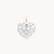 Motif Charms - Pavé Heart Charm 9k White Gold - Welding Charm - Astrid &amp; Miyu