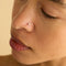 April White Topaz - Topaz Gem Piercing Stud in Solid White Gold - - Astrid &amp; Miyu