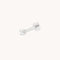 April White Topaz - Solid White Gold Topaz Piercing Stud - Piercing Stud - Astrid &amp; Miyu