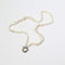 Serenity Pearl Beaded T-Bar Necklace in Silver flat lay