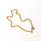 Rolo Chain Necklace in Gold flay lay
