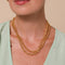 Rolo Chain Necklace in Gold worn layered