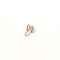 Chain Link Huggies in Rose Gold flat lay