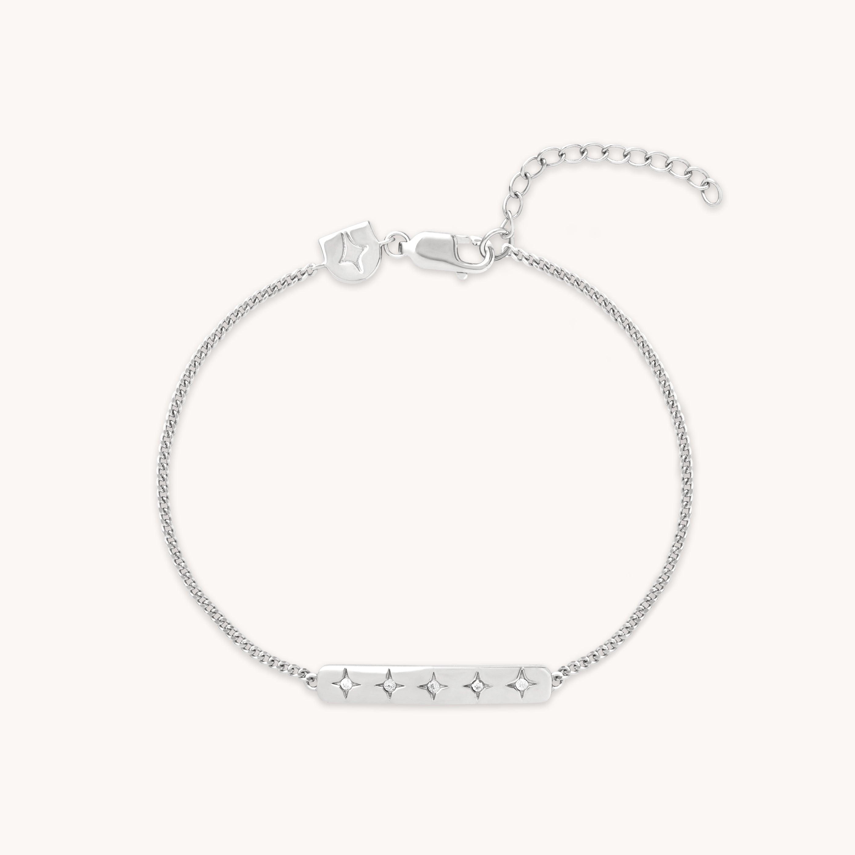 Cosmic Star Silver Bar Bracelet | Astrid & Miyu Bracelets