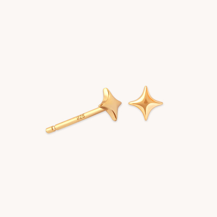 Cosmic Star Stud Earrings in Gold