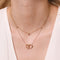 Orbit Crystal Chain Necklace worn stacked with Cosmic Star Charm Necklace