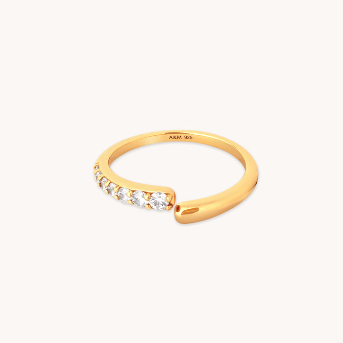 Orbit Crystal Ring in Gold