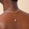 Radiant Pearl Necklace in Gold back
