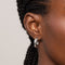 Twist Pavé Hoops in Silver - Hoop Earrings - Astrid &amp; Miyu