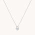 Heart Pave Pendant Necklace in Silver
