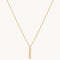 Pleated Crystal Pendant Necklace in Gold