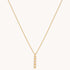 Pleated Crystal Pendant Necklace in Gold