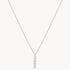 Pleated Crystal Pendant Necklace in Silver