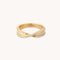 Twist Pavé Ring in Gold - Band Ring - Astrid &amp; Miyu