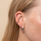Illusion Essential Ear Cuff in Silver worn with other earrings