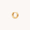 Pleated Hoop 6.5mm in Gold