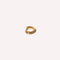 Pleated Hoop 6.5mm in Gold flat lay