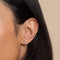 February Amethyst - Olivine & Amethyst Barbell in Silver - Barbell Earring - Astrid &amp; Miyu
