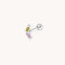 February Amethyst - Olivine & Amethyst Barbell in Silver - Barbell Earring - Astrid &amp; Miyu