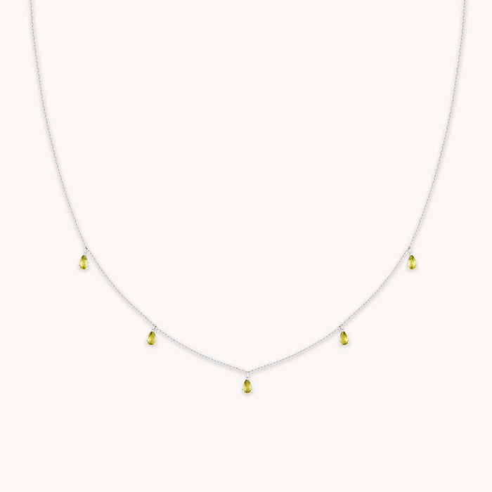Charm Necklaces - Olivine Charm Necklace in Silver - Pendant Necklace - Astrid &amp; Miyu