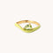 18k Gold Plated Jewellery - Olivine Enamel Wave Ring in Gold - Rings - Astrid &amp; Miyu