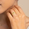 Enamel Jewellery - Olivine Enamel Wave Ring in Silver - Rings - Astrid &amp; Miyu