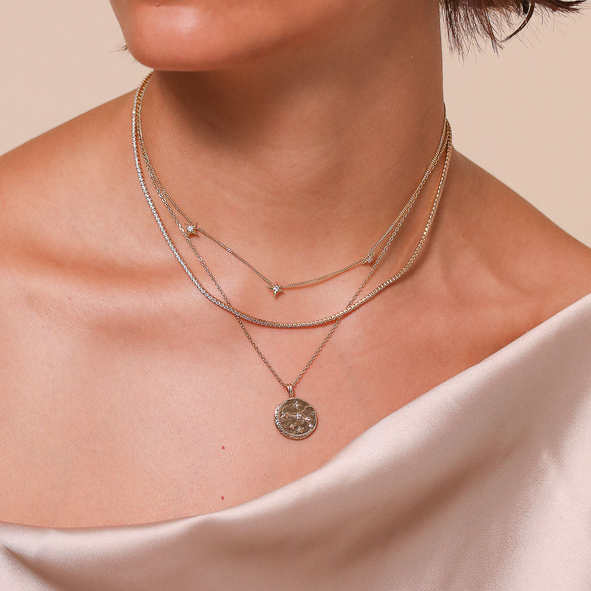 Aries Zodiac Gold Pendant Necklace | Astrid & Miyu Necklaces