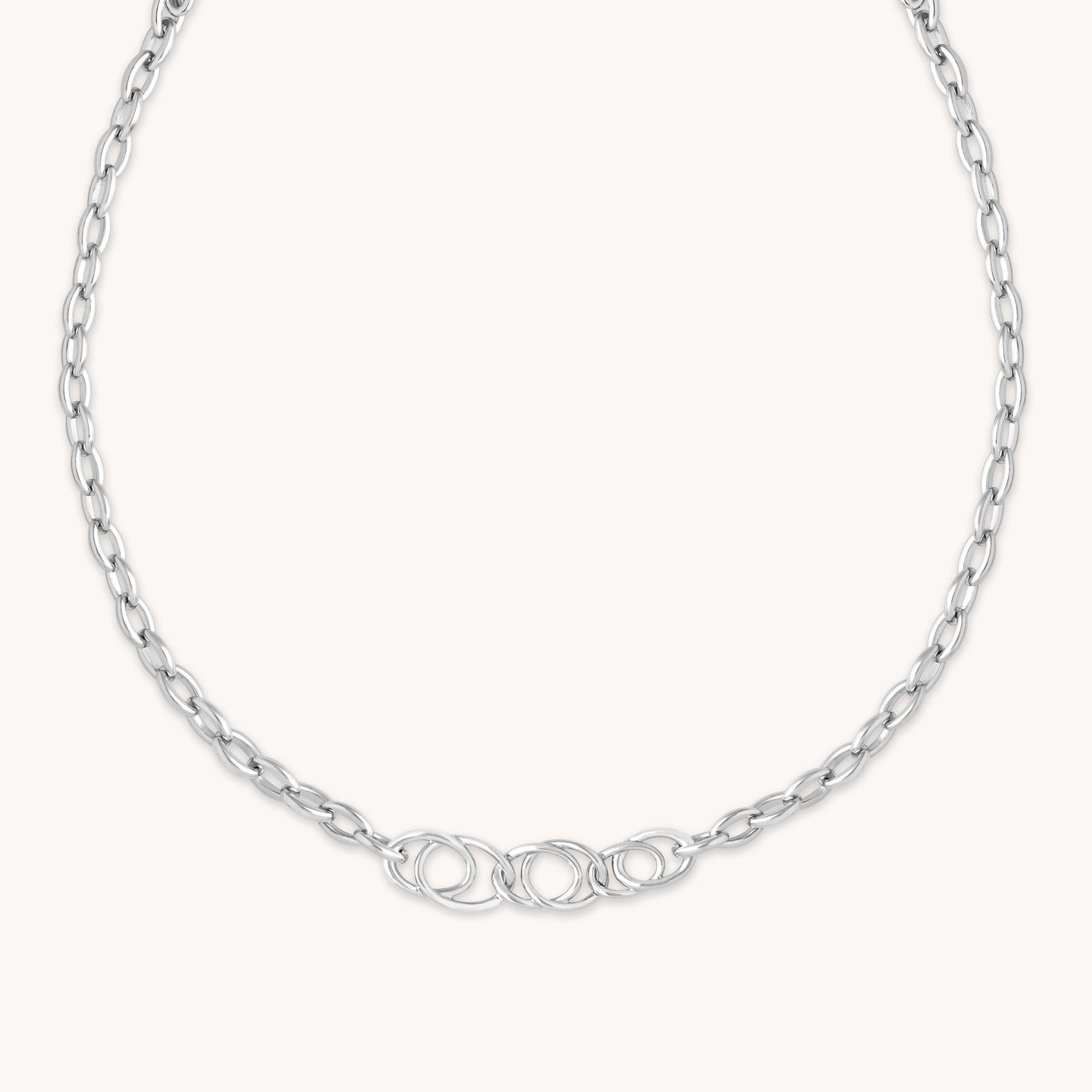Orbit Chain Necklace in Silver