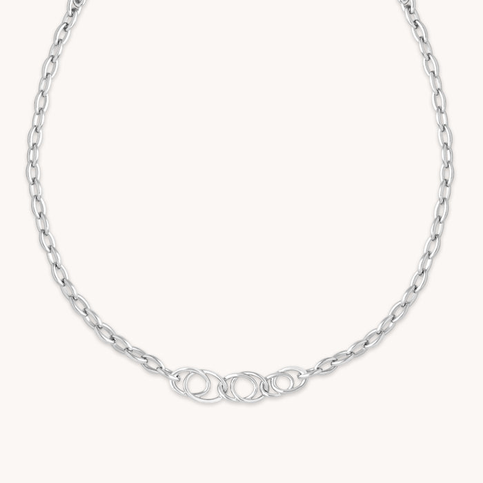 Orbit Chain Necklace in Silver