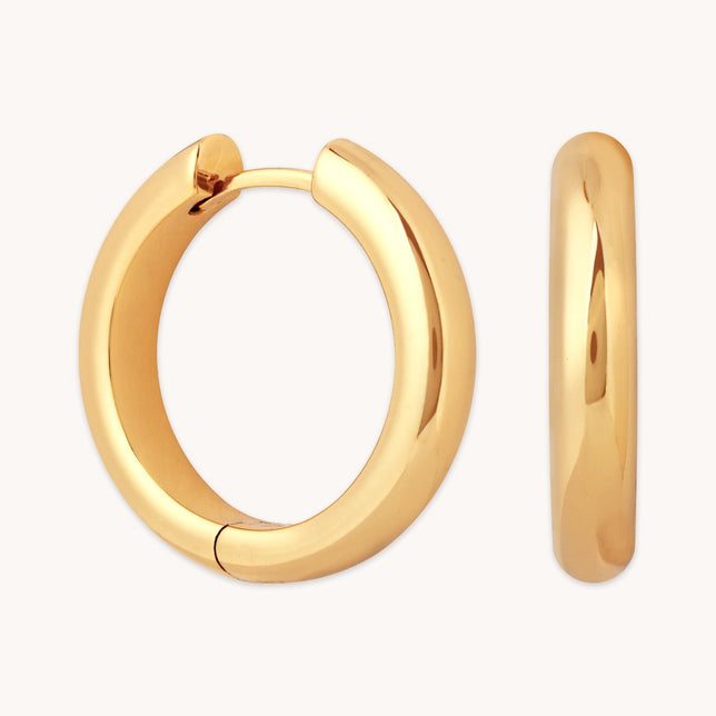 Bold Large Hoops in Gold