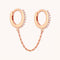Chain Link Huggies in Rose Gold