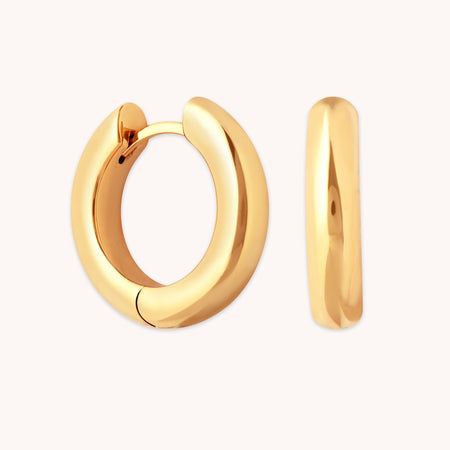 Bold Medium Gold Hoops | Astrid & Miyu Earrings