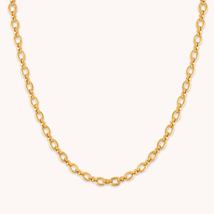 Open Link Chain Necklace in Gold