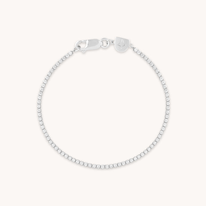 Bracelets - Tennis Chain Bracelet in Silver - Chain Bracelet - Astrid &amp; Miyu