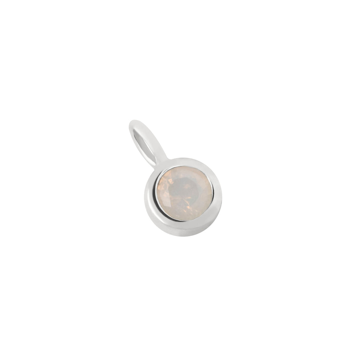 Birthstone Charms - Opal Good Fortune Charm 9k White Gold - Welding Charm - Astrid &amp; Miyu