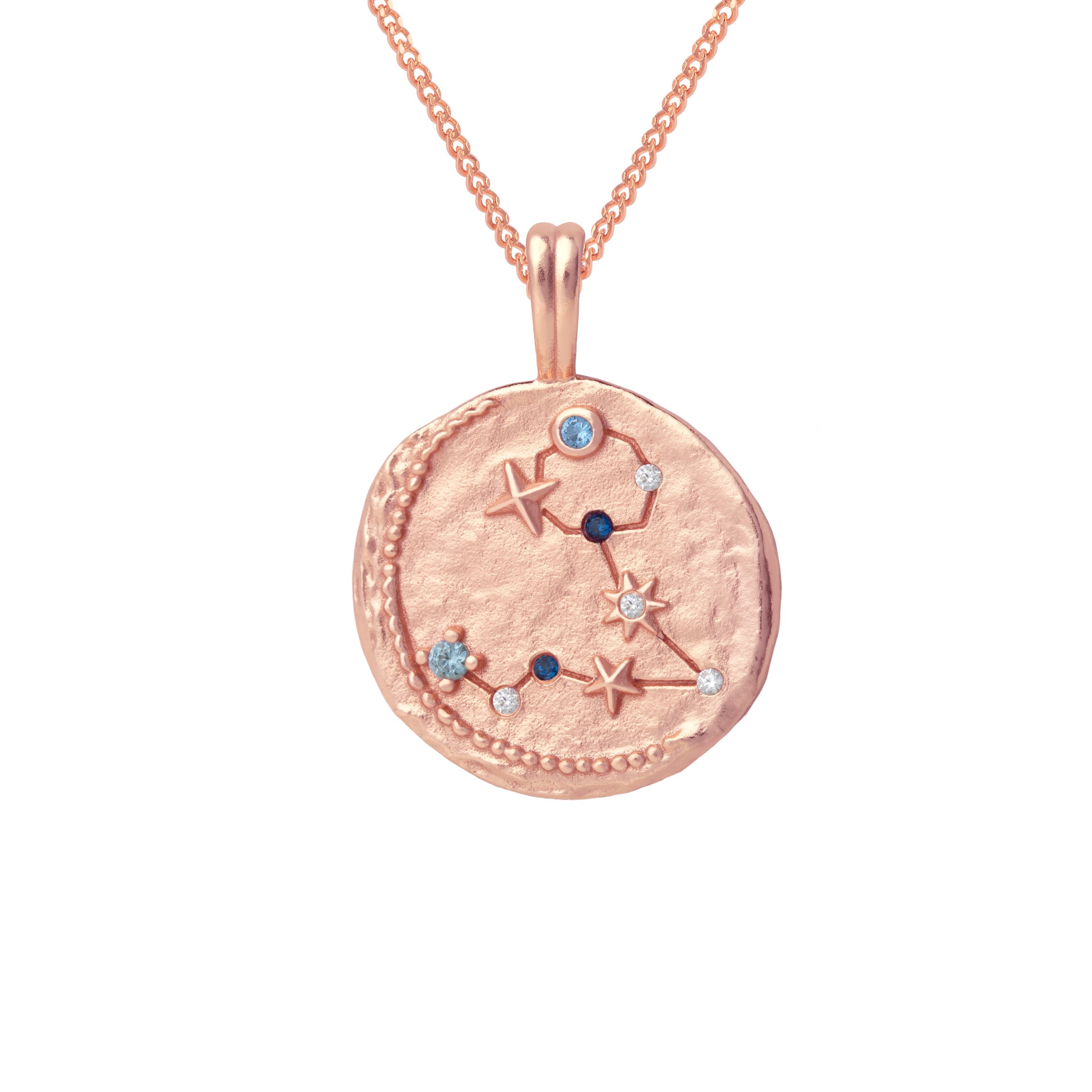 18k Rose Gold Plated Jewellery - Pisces Zodiac Pendant Necklace in Rose Gold - Zodiac Pendant - Astrid &amp; Miyu