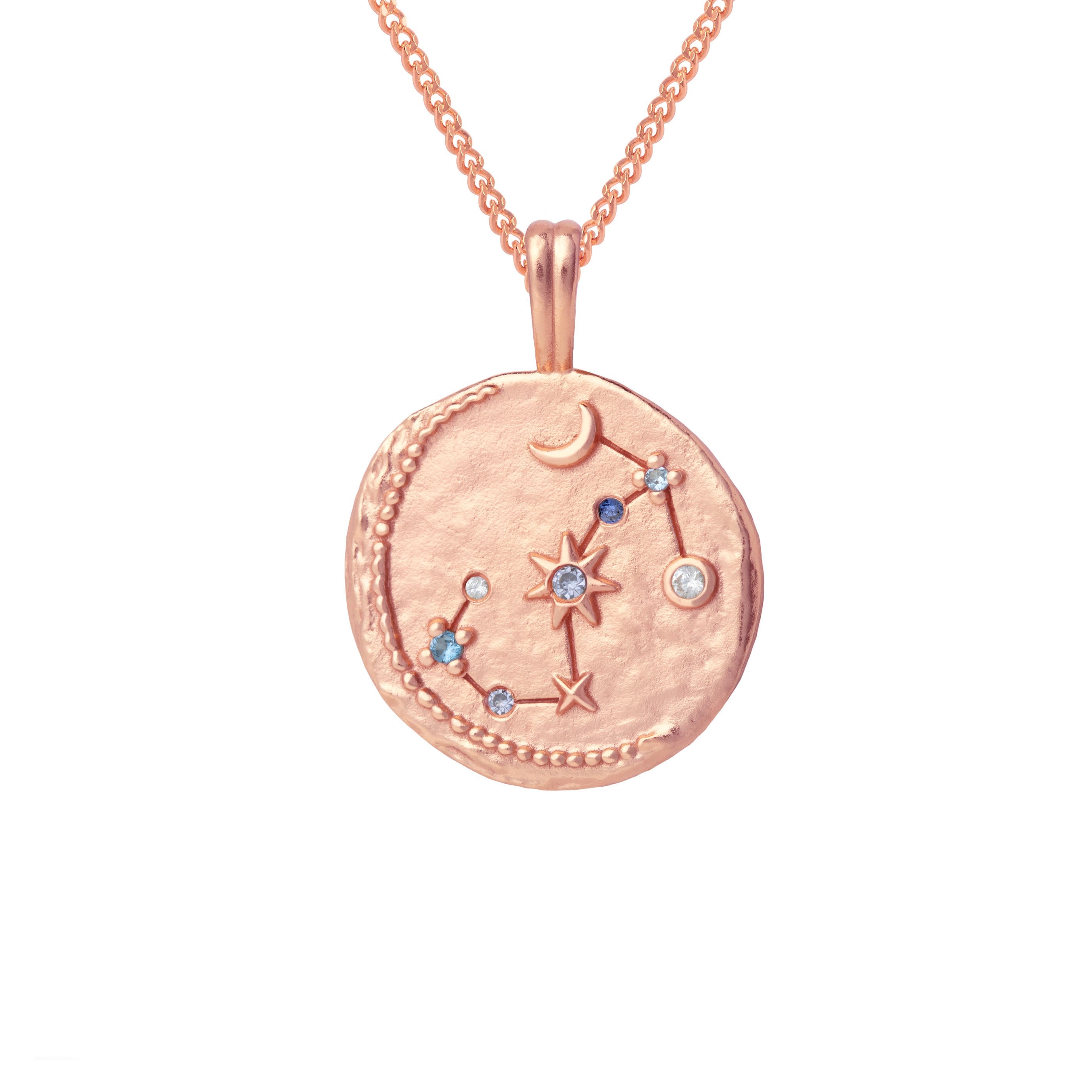18k Rose Gold Plated Jewellery - Scorpio Zodiac Pendant Necklace in Rose Gold - Zodiac Pendant - Astrid &amp; Miyu