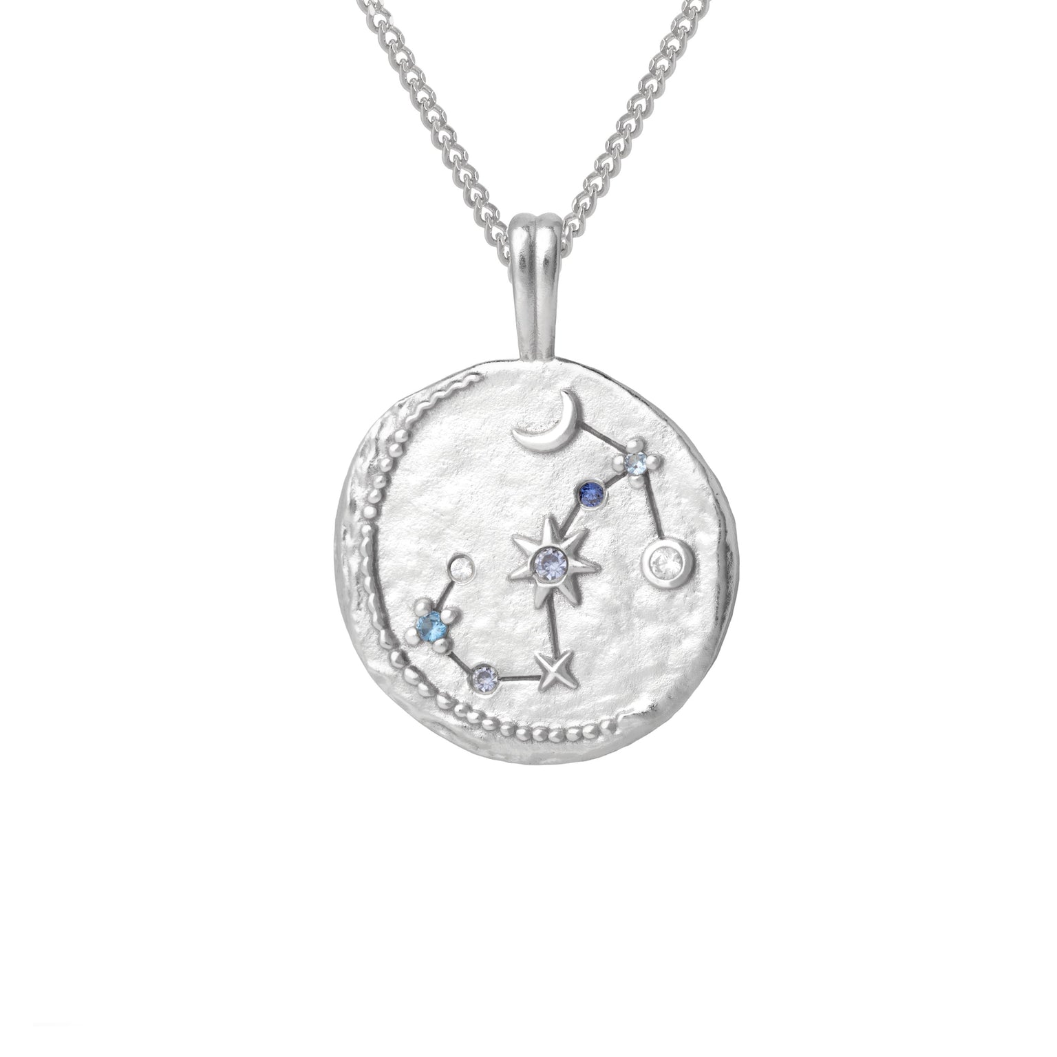 Gemstone Necklaces - Scorpio Zodiac Pendant Necklace in Silver - Zodiac Pendant - Astrid &amp; Miyu