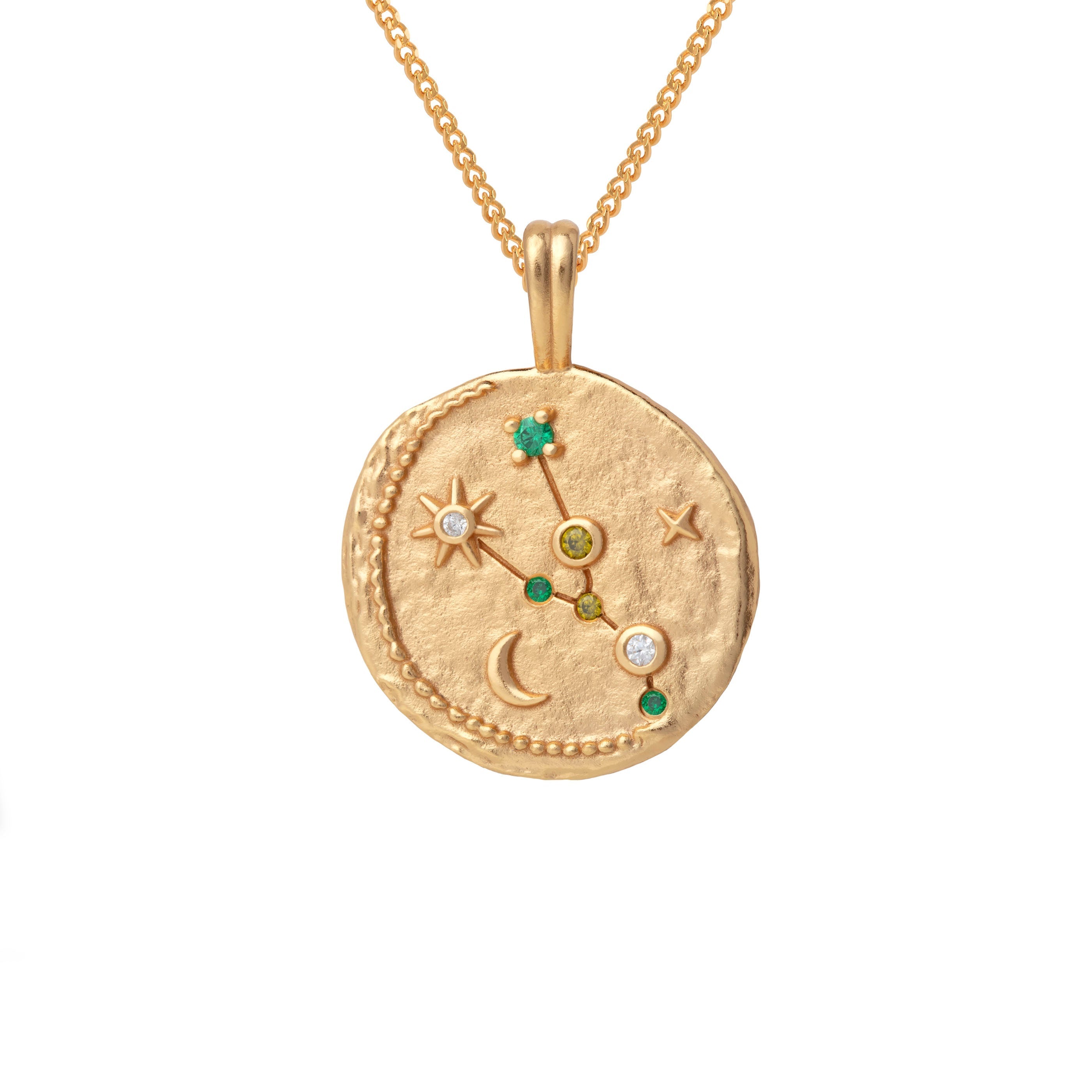 18k Gold Plated Jewellery - Taurus Zodiac Pendant Necklace in Gold - Zodiac Pendant - Astrid &amp; Miyu