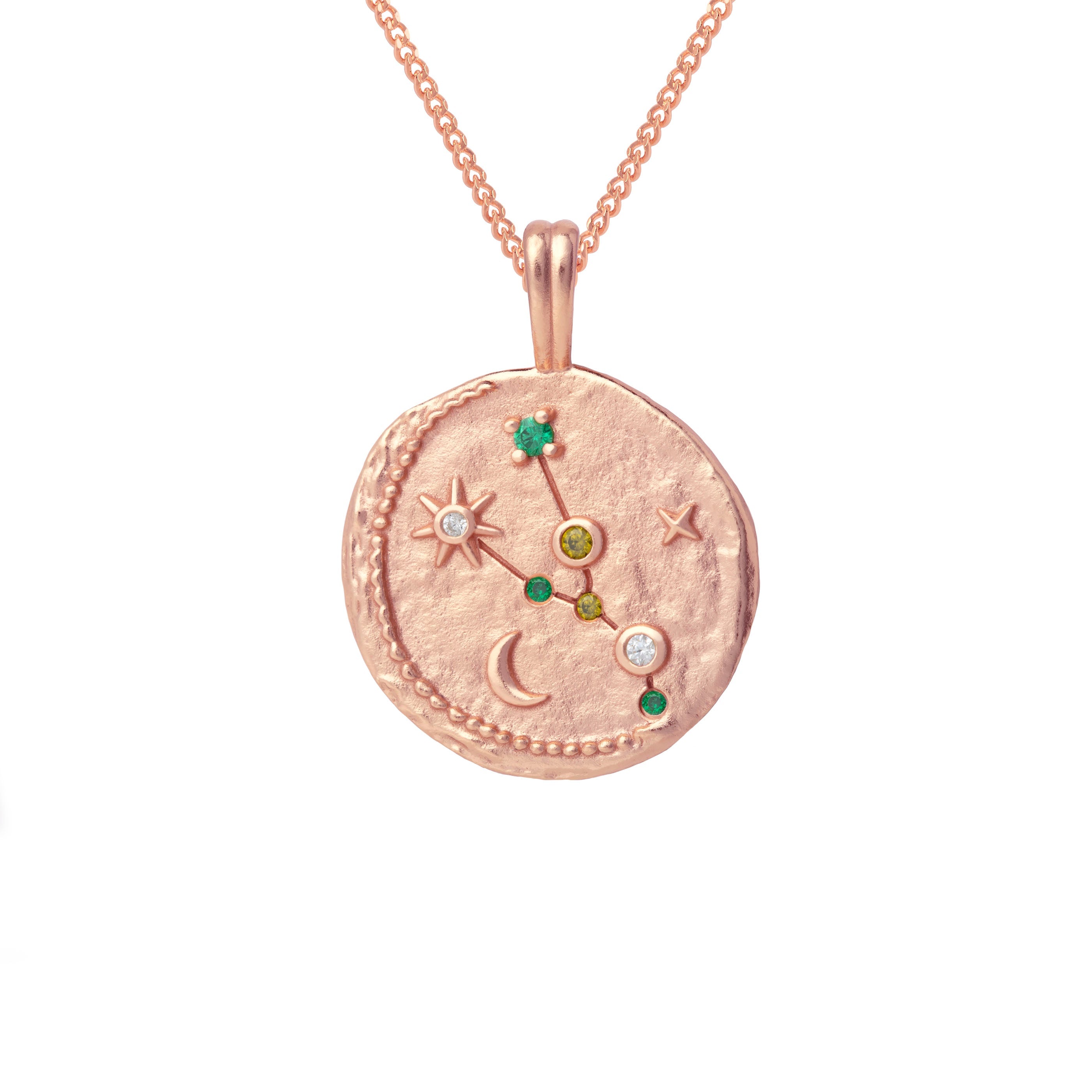 18k Rose Gold Plated Jewellery - Taurus Zodiac Pendant Necklace in Rose Gold - Zodiac Pendant - Astrid &amp; Miyu