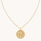 Bold Zodiac Aquarius Pendant Necklace in Gold