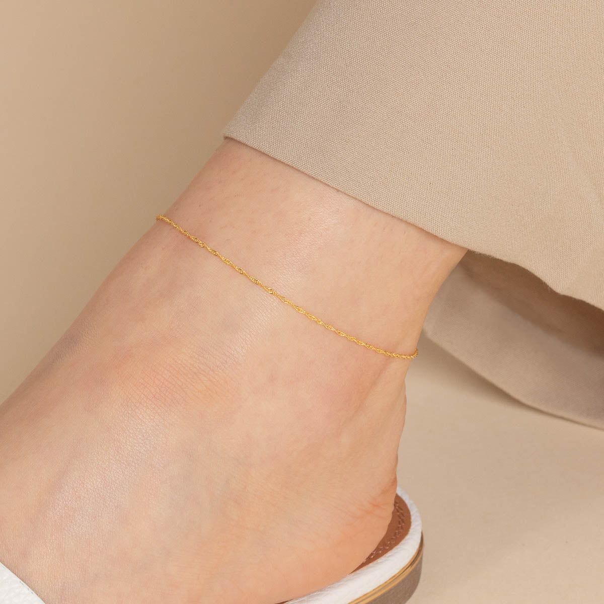 Messika Move Uno Gold Diamond Ankle Bracelet