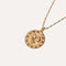 Aries Bold Zodiac Pendant Necklace in gold flat lay