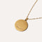 Capricorn Bold Zodiac Pendant Necklace in Gold back